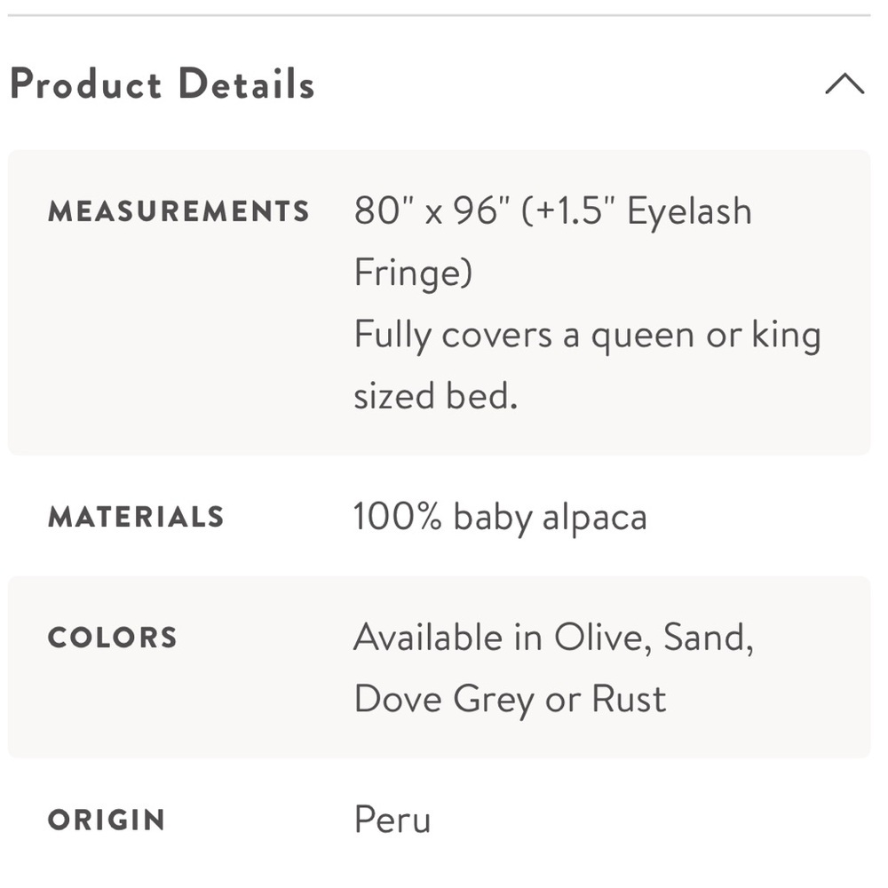 🆕The Citizenry LA CALLE ALPACA BED BLANKET Dove Grey Diamond Throw - Picture 9 of 9